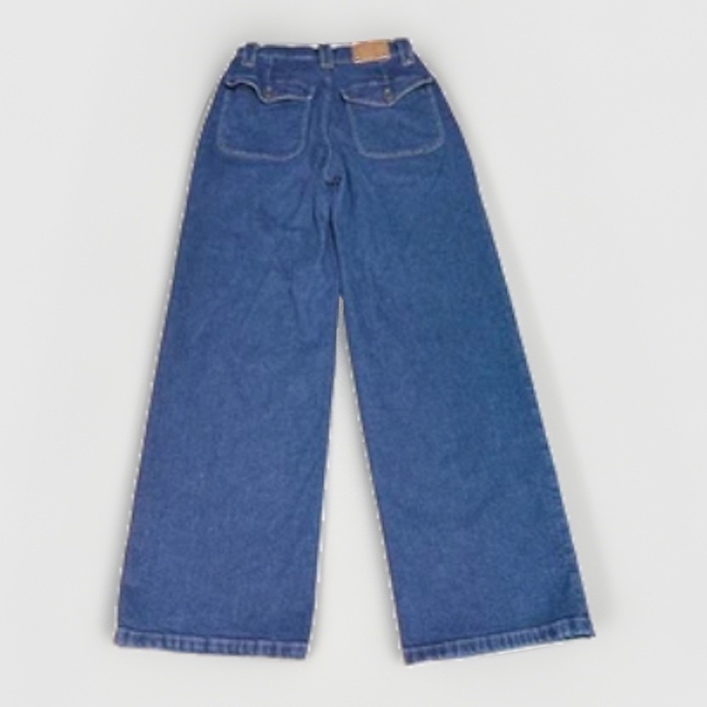 Madewell The Perfect Vintage Wide-Leg Jean 26 Blue Denim Patch Pocket High Rise - Picture 2 of 9